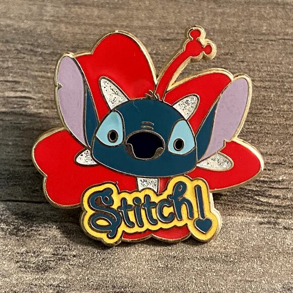 Disney Park 2007 Cute Character Mystery Hibiscus Stitch Only LE 1600 Trading Pin - Picture 1 of 4